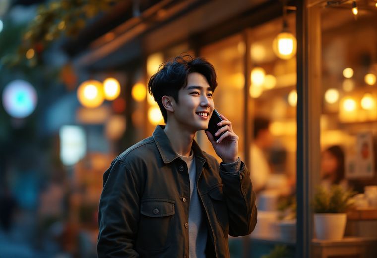 전화로 상담받는 모습